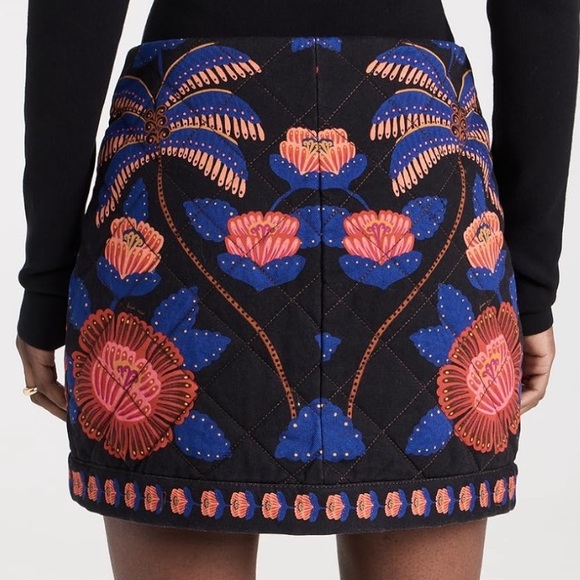 Floral Quilted Mini Skirt - Picture 2 of 7